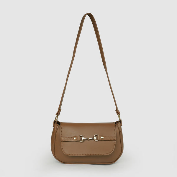 Ivory Brown Shoulder Bag