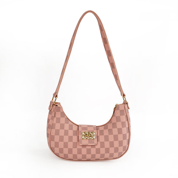 Chelsea Checkered Pink Shoulder Bag
