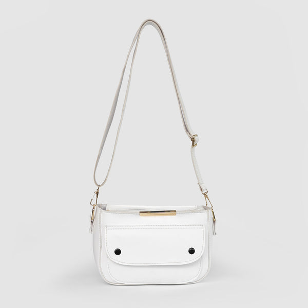 Zuri White Shoulder Bag